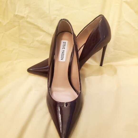 Steve Madden VALA Stiletto Pumps | Burgundy Patent | Size 8 | NWOT - Picture 3 of 8